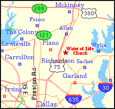 Map to Water of Life Church